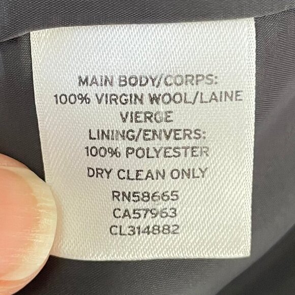 classiques entier 2 Button Notch Collar 100% Virgin Wool Blazer Tan Brn Sz 8 - Picture 12 of 13